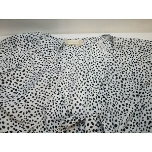 Altar'd‎ State Womens Black White One Piece Ruffle Shoulders M Medium Front Tie